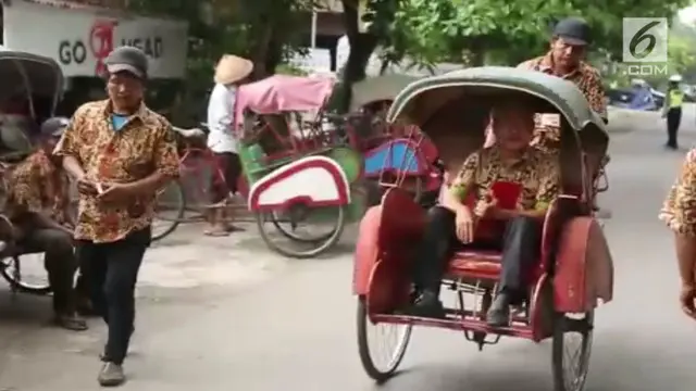 VIDEO: Naek Becak ke Pernikahan Kahiyang Gratis, Tapi…