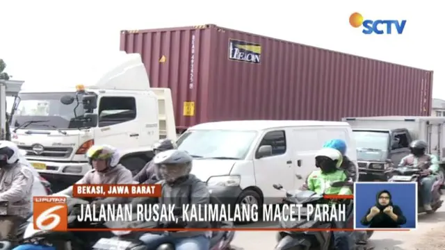 Terhitung hari ini, Kemenhub terapkan kebijakan larangan truk muatan lebih dari 8 ton melintas di Kalimalang, Jakarta Timur.