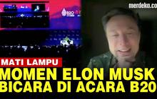 VIDEO: Elon Musk Orang Terkaya di Dunia Rumahnya Mati Lampu saat Isi Acara B20