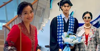 Pasha Ungu turut menghadiri wisuda SMA putrinya, Shakiena Azalea mengenakan kemeja putih. Sedangkan sang istri, Adelia Pasha memilih set tunik brokat warna nude dan hijab warna ivory. [@adeliapasha]