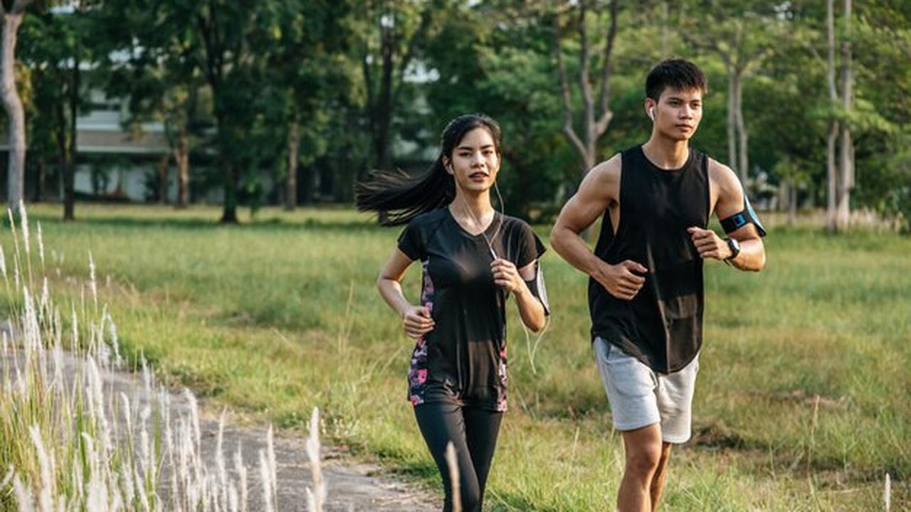 Ilustrasi olahraga lari, jogging
