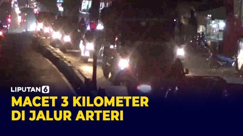 VIDEO: One Way Tol Cikampek Picu Kemacetan di Jalur Arteri