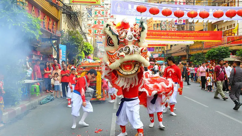 Tak Kalah dengan Indonesia, Sambut Imlek di Bangkok Juga Meriah