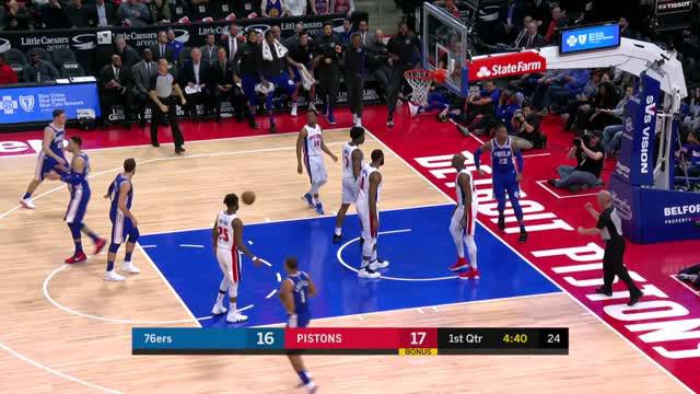 Berita video game recap NBA 2017-2018 antara Philadelphia 76ers melawan Detroit Pistons dengan skor 115-108.