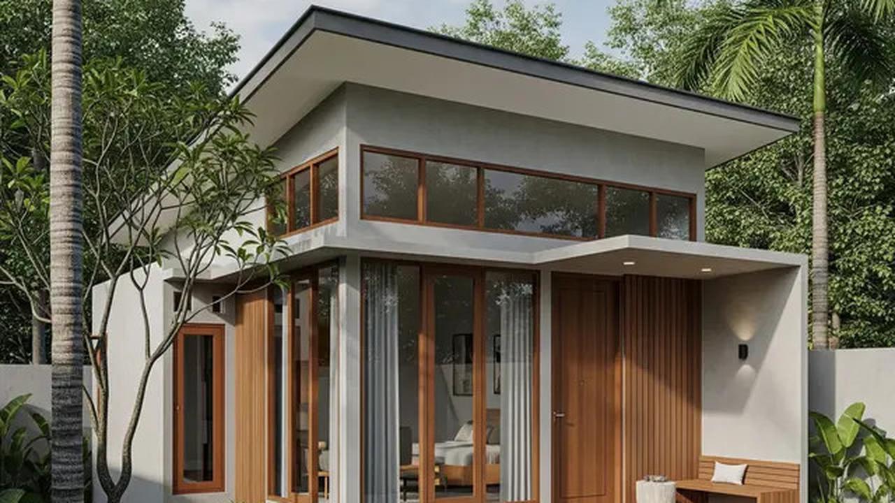 8 Inspirasi Rumah Kecil Bergaya Modern dengan Atap Datar dan Fasad Simpel Kekinian