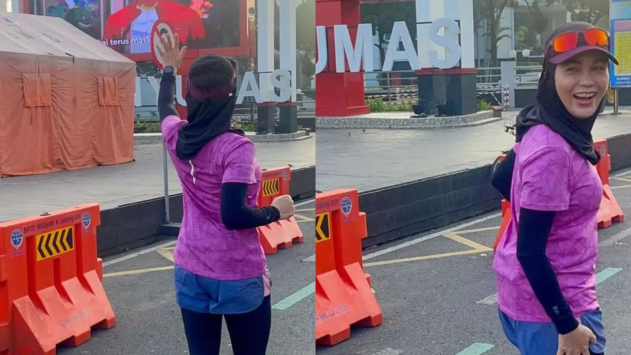 Asyik Lari Pagi di Alun-Alun Purwokerto, Bu Atikoh Diingatkan Video Suami Agar Pakai Masker