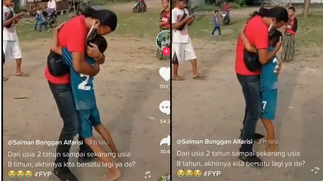 Kisah Haru Pertemuan Ayah dan Anak setelah Berpisah selama 6 Tahun