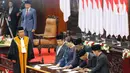 Pengucapan sumpah janji anggota DPR terpilih secara bersama-sama dipandu oleh Ketua Mahkamah Agung (MA) Muhammad Syarifuddin. (Liputan6.com/Angga Yuniar)