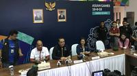 Rapat koordinasi pengukuhan kontingen Indonesia untuk Asian Games 2018 yang dipimpin Chef de Mission (CdM) Syafruddin. (Liputan6.com/Ahmad Fawwaz Usman)