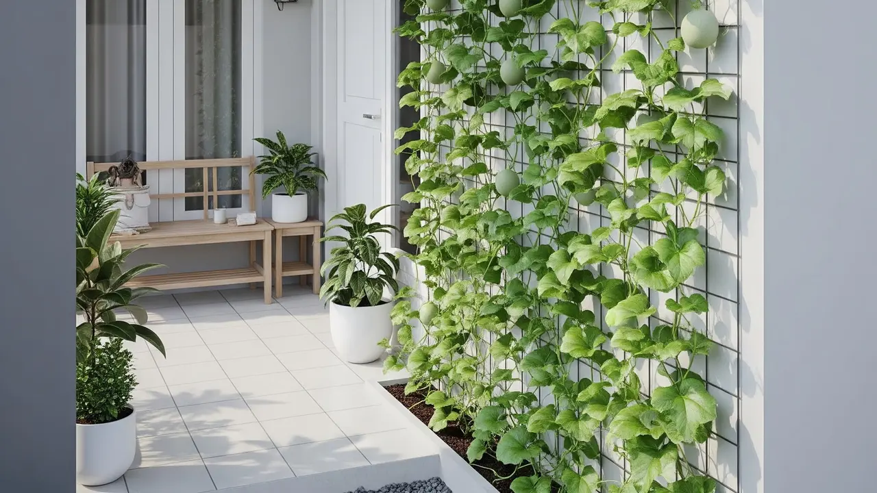 9 Model Teras Rumah dengan Pohon Buah Merambat di Tembok, Solusi Hijau Estetis