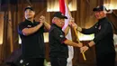 "Harapan bukan hanya sekedar pertandingan tapi juga panggung menunjukkan jati diri bangsa. Ingatlah keringat yang keluar mempresentasikan 375 juta masyarakat Indonesia. Saat lagu Indonesia Raya dikumandangkan bukan hanya naik podium tertinggi tapi juga membawa nama Indonesia dengan bangga," ujarnya. (Liputan6.com/Faizal Fanani)