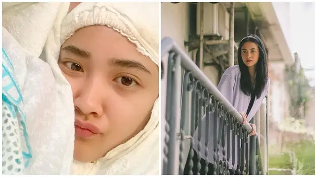 6 Potret Nadya Arina Pakai Hijab Vs Rambut Digerai, Bintangi 'Pantaskah Aku Berhijab'