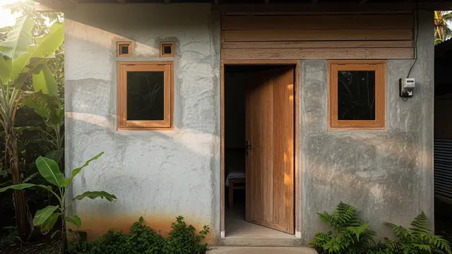8 Contoh Rumah Desa dengan Dinding Semen Ekspos Minimalis, Kokoh dan Hemat Biaya