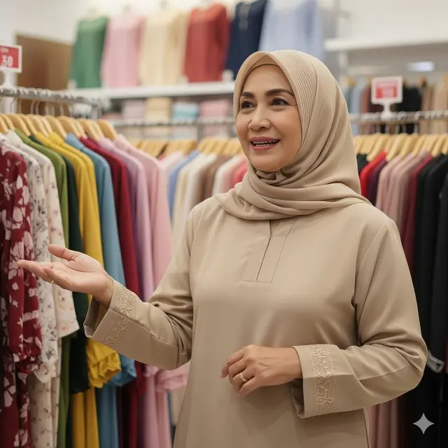 Model Gamis Terbaru untuk Usia 60 Tahun