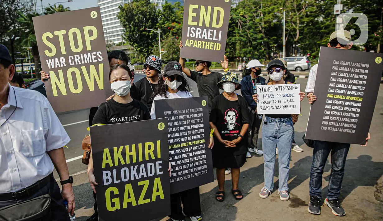 Amnesty menyinggung soal Jalur Gaza yang sudah luluh lantak akibat serangan Israel. (Liputan6.com/Faizal Fanani)