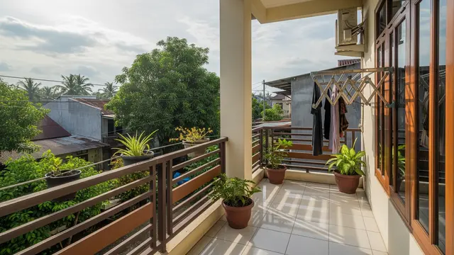 Desain Area Jemur Modern dengan Sirkulasi Udara Maksimal agar Cucian Tidak Lembap/Gemini AI