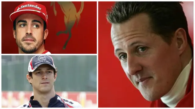 Michael Schumacher, Fernando Alonso, Bruno Senna