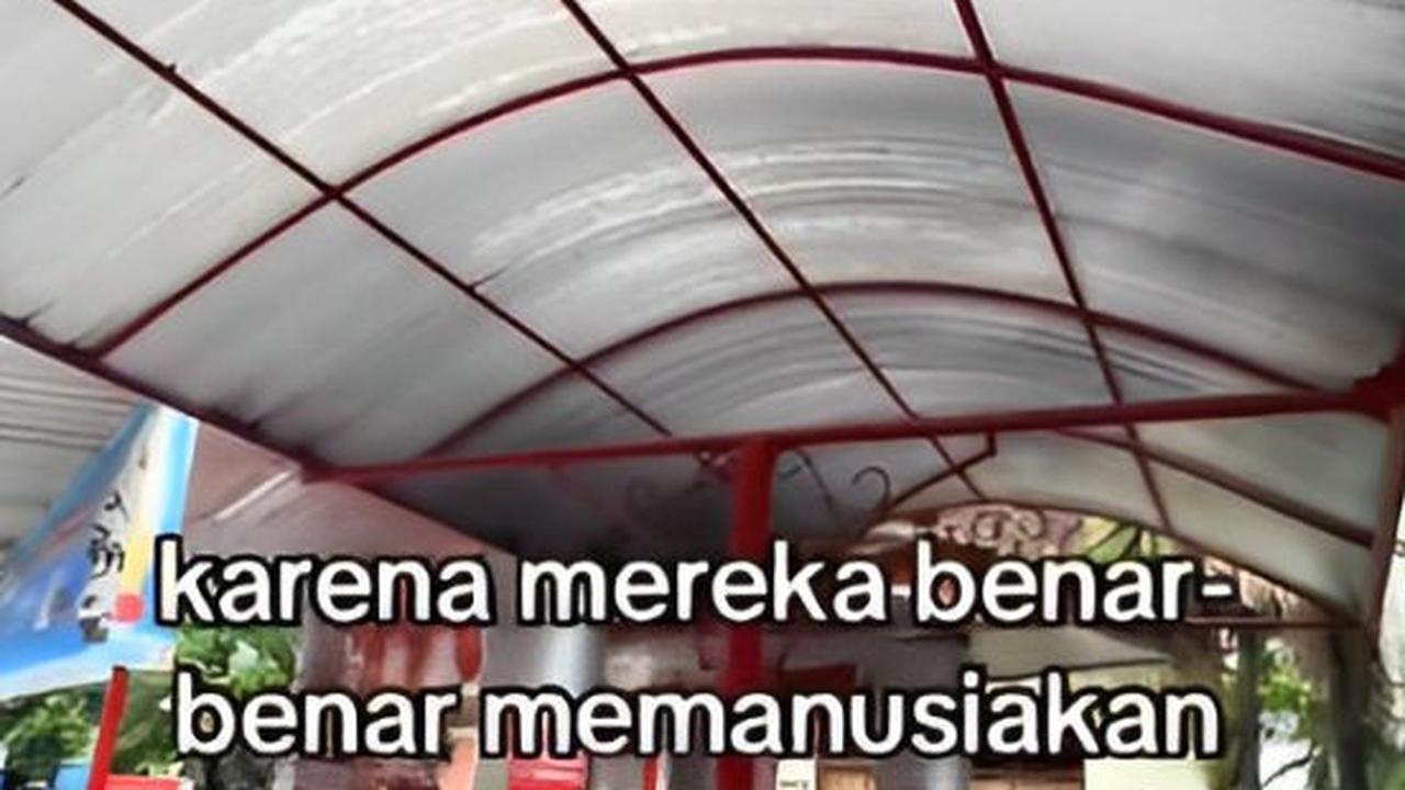 Pengendara motor tidak akan merasa panas saat sedang antre untuk mengisi bensin