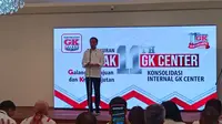 Presiden Joko Widodo (Jokowi) hadir dalam acara temu relawan Galang Kemajuan dan Keberlanjutan (GK) Center di Balai Sarwono Jakarta Selatan. (Foto:Liputan6/Muhammad Radityo Priyasmoro)