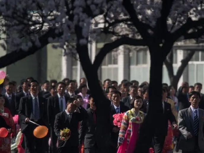 Persiapan Perayaan Day of the Sun di Pyongyang, Korea Utara (Ed Jones/AFP)