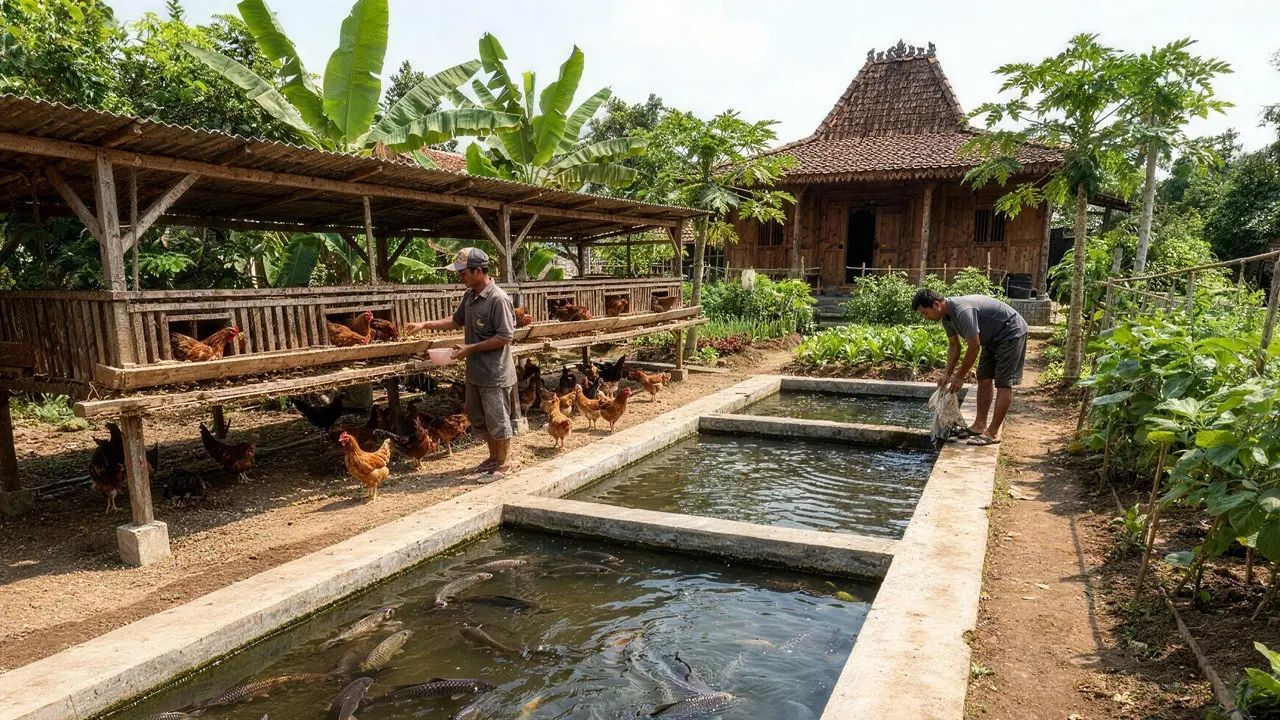 Ide Usaha Ternak Ayam dan Ikan Terpadu Satu Lahan