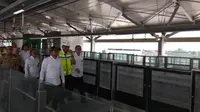 Menaker Hanif Jajal MRT Jakarta dari Stasiun Bundaran HI ke Lebak Bulus