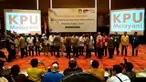 Komisi Pemilihan Umum (KPU) menggelar pengundian nomor urut bagi partai peserta Pemilu 2019.