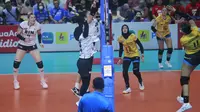 Momen Jakarta BIN mengalahkan Bandung Bank bjb Tandamata di Final Four Proliga 2023 hari Sabtu (04/03/2023). (Proliga)