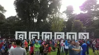 Taman Sempur di Bogor ramai dikunjungi warga.