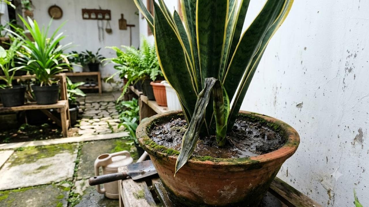 Tanda Lidah Mertua Stres Karena Terlalu Sering Disiram