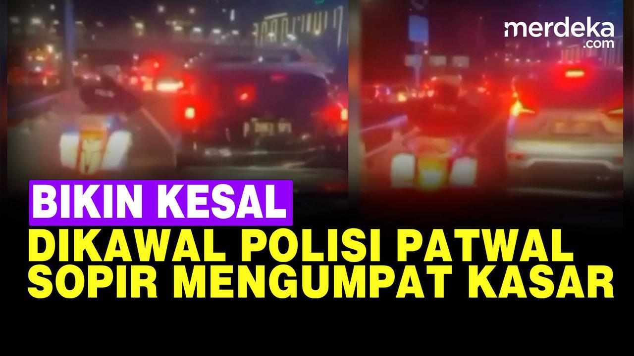 VIDEO: Viral Sopir Maki-Maki Pengguna Jalan Saat Dikawal Patwal Polisi