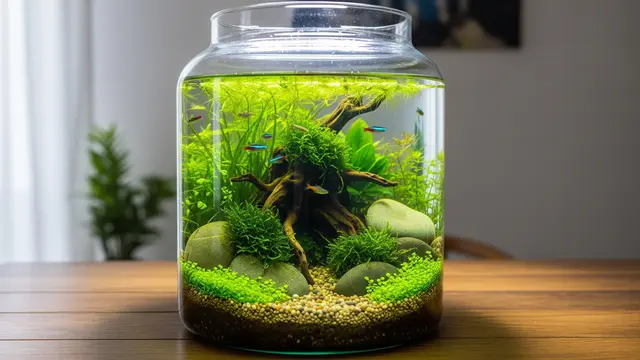 Ide Aquarium dari Toples Kaca