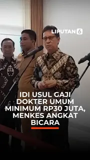 IDI Usul Gaji Dokter Umum Minimum Rp30 Juta, Menkes Angkat Bicara