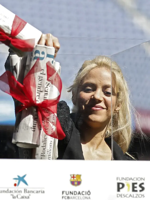 20170328-Shakira Hadiri Acara Amal di Markas Barcelona-AFP