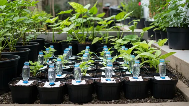 Kombinasi Botol Bekas dan Wicking System