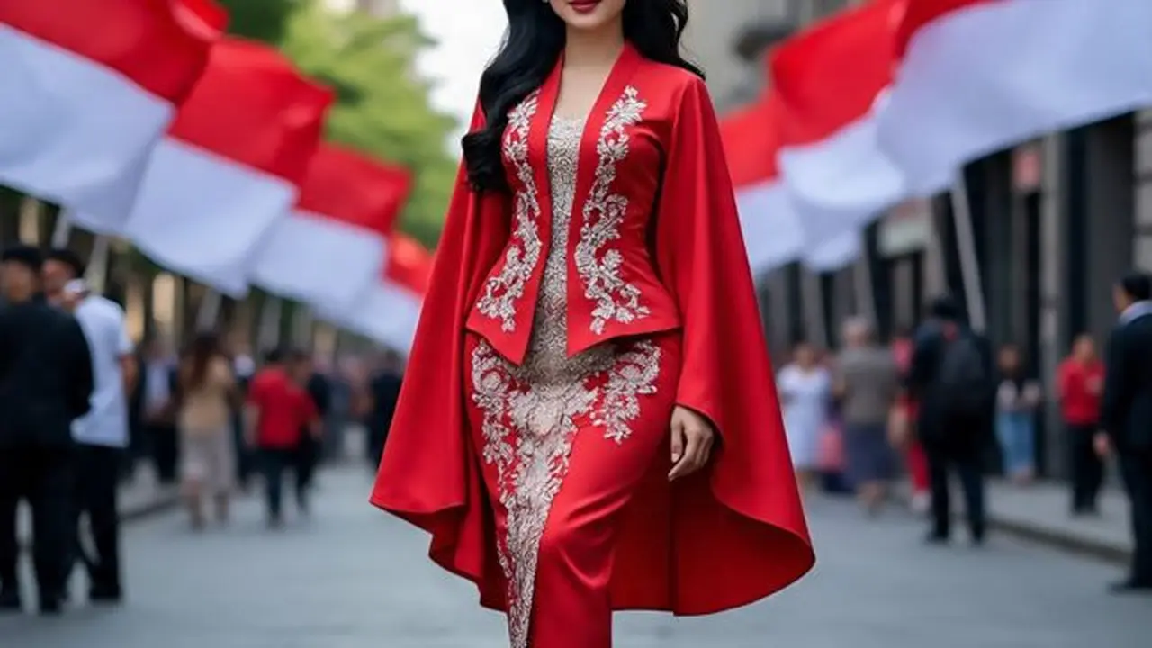 Ilustrasi Kebaya (Sumber Gambar: Meta AI)