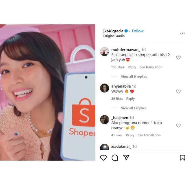 Ini Profil 4 Member JKT48 yang Bintangi Iklan Shopee 11.11 Big Sale
