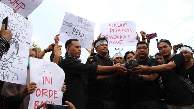 Tolak RUU KUHP, Aliansi Jurnalis Gorontalo Turun ke Jalan