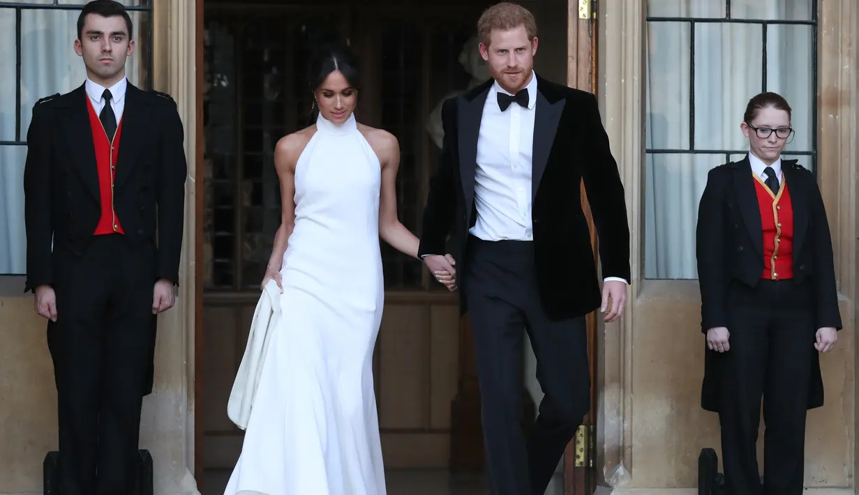"Aku harap Harry dan Meghan bisa mendapatkan bulan madu yang menyenangkan, bisa rileks dan istirahat," ujar Thomas. (STEVE PARSONS  POOL  AFP)