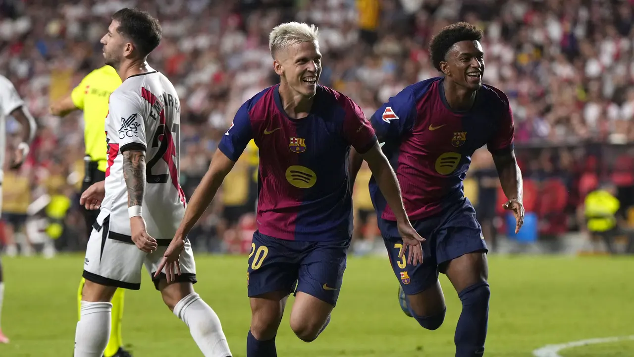 Foto: Debut Sempurna Dani Olmo, Cetak Gol Kemenangan untuk Barcelona di Liga Spanyol
