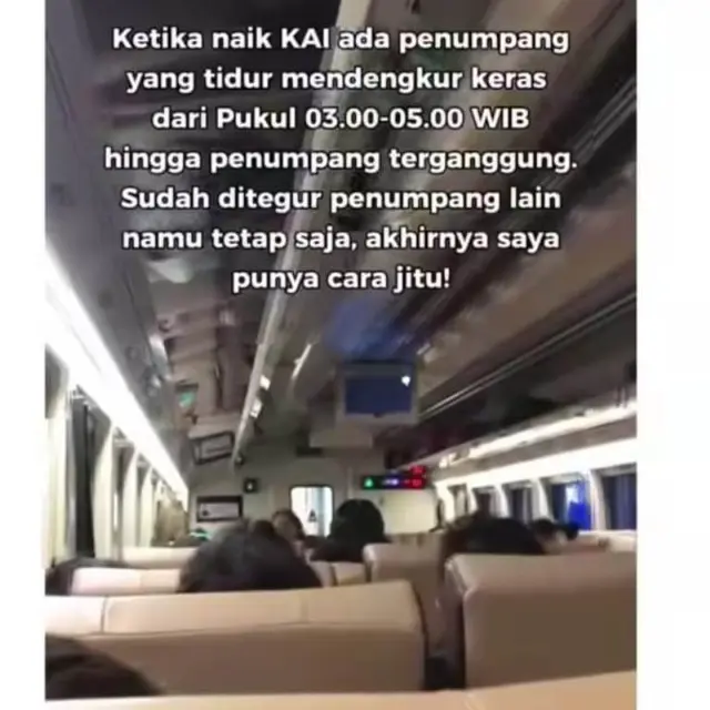 Pro Kontra Pria Adukan Penumpang Kereta yang Tidur Mendengkur karena Menganggu Banyak Orang