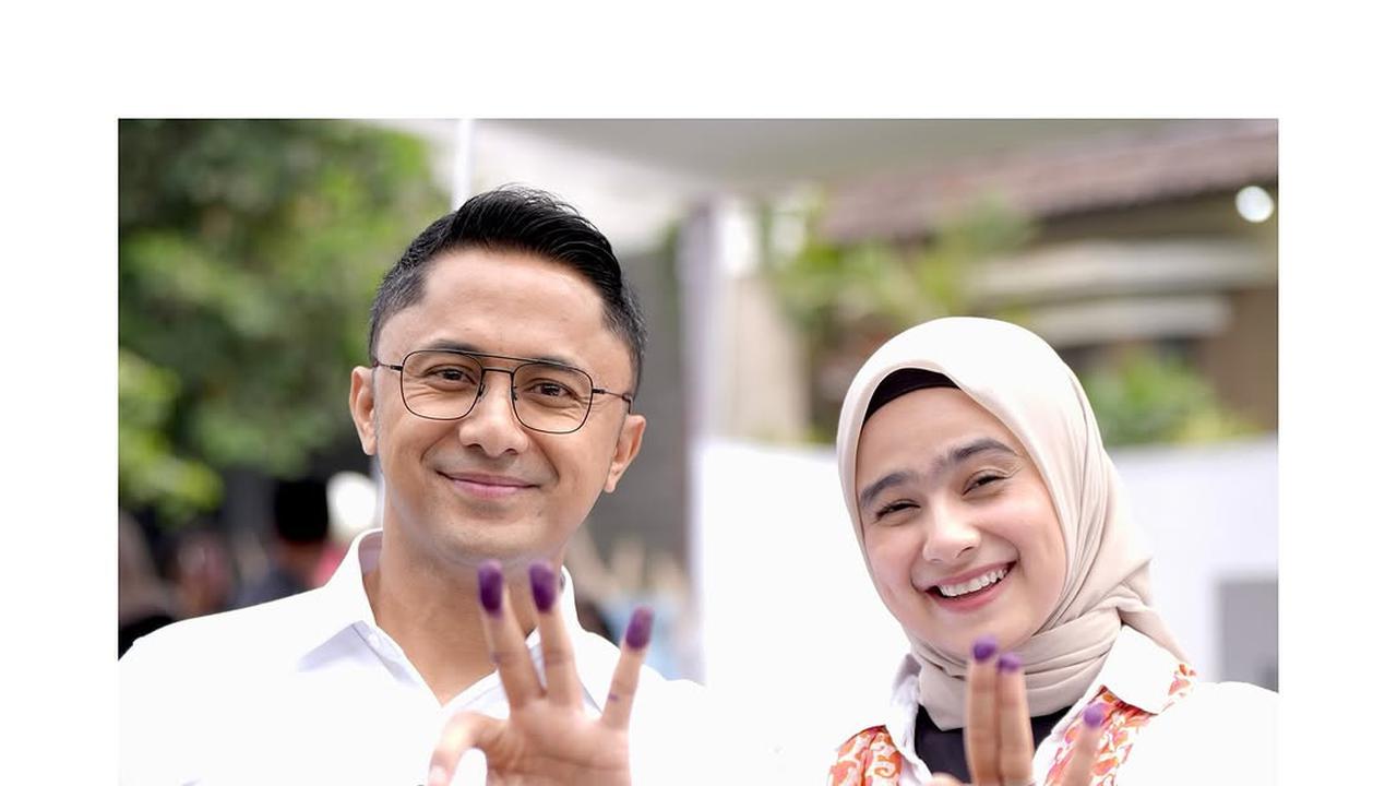 Sonya Fatmala Dampingi Hengky Kurniawan Nyoblos, Ajak Warga Bandung Barat Gunakan Hak Pilih