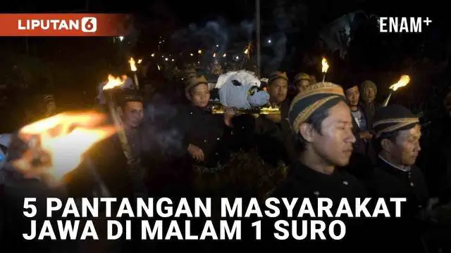 Malam 1 Suro 2022 atau 1 Muharram 1444 H jatuh pada 29 Juli 2022, menandakan awal tahun baru penanggalan Islam dan Jawa. Malam 1 Suro juga dipercaya sebagai waktu munculnya lelembut ke alam manusia. Untuk itu, ada sejumlah pantangan bagi masyarakat J...