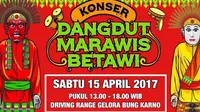 Acara gebyar dangdut dan marawis digelar di Gelora Bung Karno. (Liputan6.com)