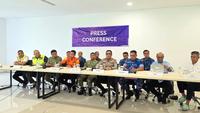 Konferensi pers kecelakaan pesawat ATR 42-500 di wilayah Kabupaten Maros, Sulawesi Selatan (Fauzan/Liputan6.com)