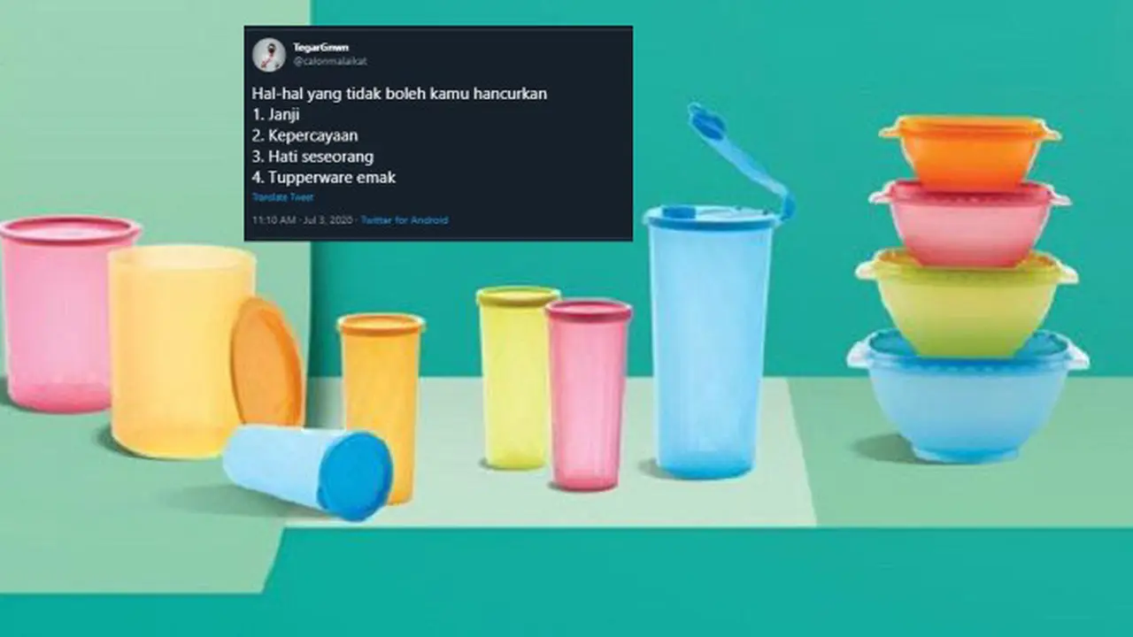 Cerita Kocak dari Warganet Saat Hilangkan Tupperware Milik Ibu. Cerita Ini Menjadi Kenangan Lantaran Muncul Kabar Tupperware Terancam Bangkrut (Sumber: Twitter/@calonmalaikat)