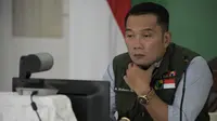 Gubernur Jabar Ridwan Kamil memimpin rakor via videoconference bersama para bupati/wali kota terkait Pembatasan Sosial Berskala Besar (PSBB) Provinsi di Jabar, dari Gedung Pakuan, Kota Bandung, Rabu (29/4/20). (sumber foto : Humas Pemprov Jabar)