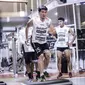 Michael Orah tengah berlatih di gym bersama skuat Bali United. (foto: twitter.com/baliutd)