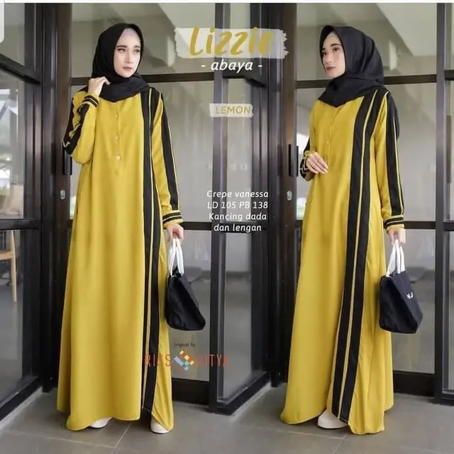 5 Inspirasi Long Dress Kuning, Warna Cerah yang Bikin Pangling - Islami ...
