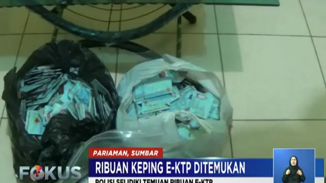 Ribuan E-KTP Ditemukan di Tempat Pembuangan Sampah di Pariaman